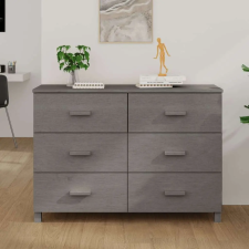 vidaXL HAMAR világosszürke tömör fenyőfa tálalószekrény 113x40x80 cm bútor
