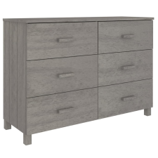 vidaXL HAMAR világosszürke tömör fenyőfa tálalószekrény 113x40x80 cm (340451) bútor