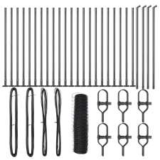 vidaXL Határozott kerítés szürke 0,6x50 m acél (3353688) építőanyag