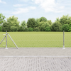 vidaXL Hatszögletű Kerítés 0.5x50 m Horganyzott Acél,  Kerítés Oszlopok Alaplemezekkel 13 db Ø32mm 70cm Horganyzott Acél
