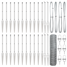 vidaXL Hatszögletű kerítés 0.8x50 m Galvanizált Acél (3353410) építőanyag