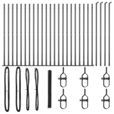 vidaXL Hatszögletű Kerítés Szürke 1,6x50 m Acél (3353709) építőanyag