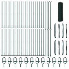 vidaXL Hatszögletű kerítés Zöld 0,8x100 m Acél (3353584) építőanyag