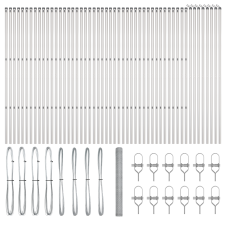 vidaXL Hatszögű Kerítés 1.5x100 m Rozsdaálló Acélból (3353036) építőanyag