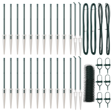 vidaXL Hatszögű Kerítés Zöld 1x50 m Acél (3353132) építőanyag