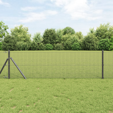 vidaXL Hegesztett Drótfence 13 Állvánnyal Szürke 0,6x50 m Acél építőanyag