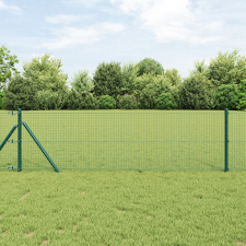 vidaXL hegesztett drótfence 13 oszloppal Zöld 0.8x25 m acél építőanyag