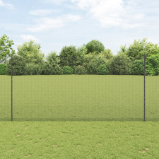 vidaXL Hegesztett Drótfence 44 U Oszloppal Szürke 1,5x50 m Acél építőanyag