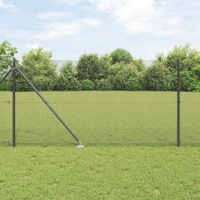 vidaXL Hegesztett Drótfence 7 Tüske Poszttal Szürke 1.4x10 m Acél építőanyag