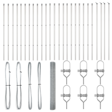 vidaXL Hegesztett drótháló kerítés 13 oszloppal 1.2x50 m horganyzott acélból (3351647) építőanyag