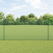 vidaXL Hegesztett Drótháló Kerítés 22 U Oszloppal Zöld 1.4x50 m Acél építőanyag