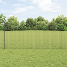 vidaXL Hegesztett Drótkerítés 10 U Oszloppal Szürke 1.2x10 m Acél építőanyag