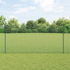 vidaXL Hegesztett Drótkerítés 11 U Oszloppal Zöld 1.5x25 m Acél építőanyag