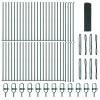 vidaXL Hegesztett Drótkerítés 13 Fedezett Oszloppal Zöld 1x100 m Acél (3352500)