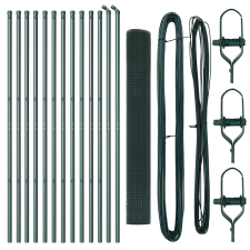 vidaXL Hegesztett Drótkerítés 13 Osloppal Zöld 1.2x25 m Acél (3351732) építőanyag