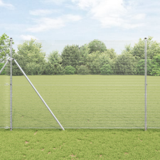 vidaXL hegesztett drótkerítés 13 oszloppal 1.6x25 m Horganyzott acél építőanyag