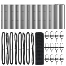 vidaXL Hegesztett Drótkerítés 13 Oszloppal Szürke 0.4x100 m Acél (3351892) építőanyag