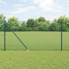 vidaXL Hegesztett Drótkerítés 13 Tüskés Oszloppal Zöld 1.2x50 m Acél építőanyag