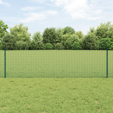 vidaXL Hegesztett Drótkerítés 22 U Oszloppal Zöld 0.6x50 m Acél építőanyag