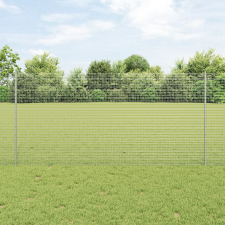 vidaXL Hegesztett Drótkerítés 44 U oszloppal Ezüst 1.2x50 m Acél építőanyag