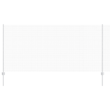 vidaXL Hegesztett Drótkerítés 44 U oszloppal Ezüst 1.2x50 m Acél (3336401) építőanyag