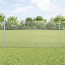 vidaXL hegesztett drótkerítés 44 U poszttal Ezüst 1.2x50 m Acél építőanyag