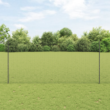 vidaXL Hegesztett Drótkerítés 44 U poszttal Szürke 1.4x50 m Acél építőanyag