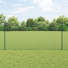 vidaXL Hegesztett Drótkerítés 5 U Oszloppal Zöld 1.2x10 m Acél építőanyag