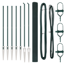 vidaXL Hegesztett Drótkerítés 7 tűs poszttal zöld 1,5x10 m acél (3352057) építőanyag