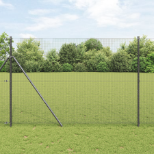 vidaXL hegesztett drótkerítés szürke 1.5 x 50 m acél építőanyag