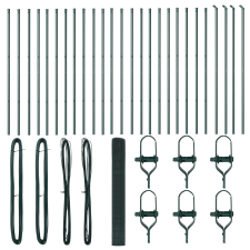 vidaXL Hegesztett Drótkert 13 Oszloppal Zöld 1.2x50 m Acél (3351766) építőanyag