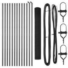 vidaXL Hegesztett huzalos kerítés 13 póznával Szürke 1.4x25 m Acél (3351853) építőanyag