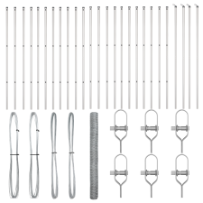vidaXL Hegyesszögű kerítés 1,6x50 m horganyzott acél (3353008) építőanyag