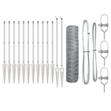 vidaXL Hexagon Kerítés 0.4x25 m Galvanizált Acél (3353362) építőanyag