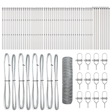 vidaXL Hexagon Kerítés 0.8x100 m Horganyzott acél (3353025) építőanyag