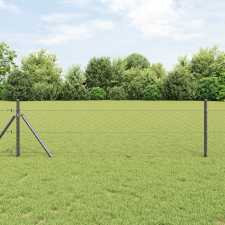 vidaXL Hexagon Kerítés Szürke 1.6x10 m Acél építőanyag