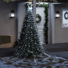 vidaXL Hideg fehér 320 LED-es karácsonyfafüzér 375 cm karácsonyfa izzósor