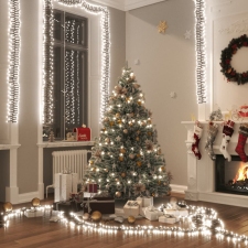 vidaXL hideg fehér fényű fürtös PVC LED-szalag 3000 LED-del 23 m karácsonyfa izzósor