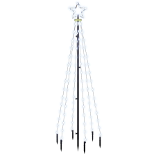 vidaXL hideg fehér fényű karácsonyfa tüskével 108 LED-del 180 cm (343551) műfenyő