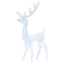 vidaXL hideg fehér rénszarvasos karácsonyi dísz 140 LED-del 120 cm (329782) karácsonyfa izzósor