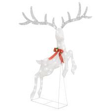 vidaXL hideg fehér repülő rénszarvas karácsonyi dekoráció 120 LED-del (329769) karácsonyfa izzósor