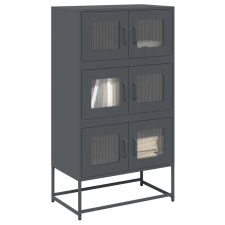 vidaXL Highboard antracit 68x39x123 cm Acél bútor