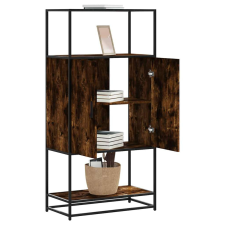 vidaXL Highboard sonoma tölgy 68x35x139 cm gépelt fa és fém bútor