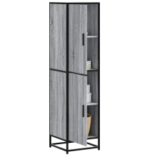 vidaXL Highboard szürke sonoma 35,5x35x139 cm gépelt fa és fém bútor