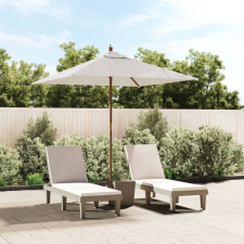 vidaXL homokszínű kerti napernyő fa rúddal 198x198x231 cm kerti bútor