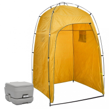 vidaXL hordozható kemping-WC sátorral 10+10 L kemping felszerelés