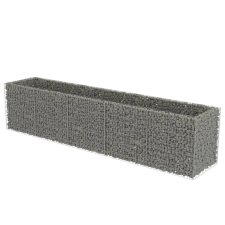 vidaXL horganyozott acél gabion magaságyás 450 x 90 x 100 cm (143552) kerti tárolás