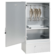 vidaXL horganyzott acél BBQ füstölőkemence faaprítékkal 44,5x29x83 cm grillsütő