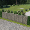 vidaXL Horganyzott acél gabion fal 450 x 30 x 100 cm