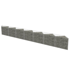 vidaXL horganyzott acél gabion fal 450 x 30 x 50 cm (143572) építőanyag